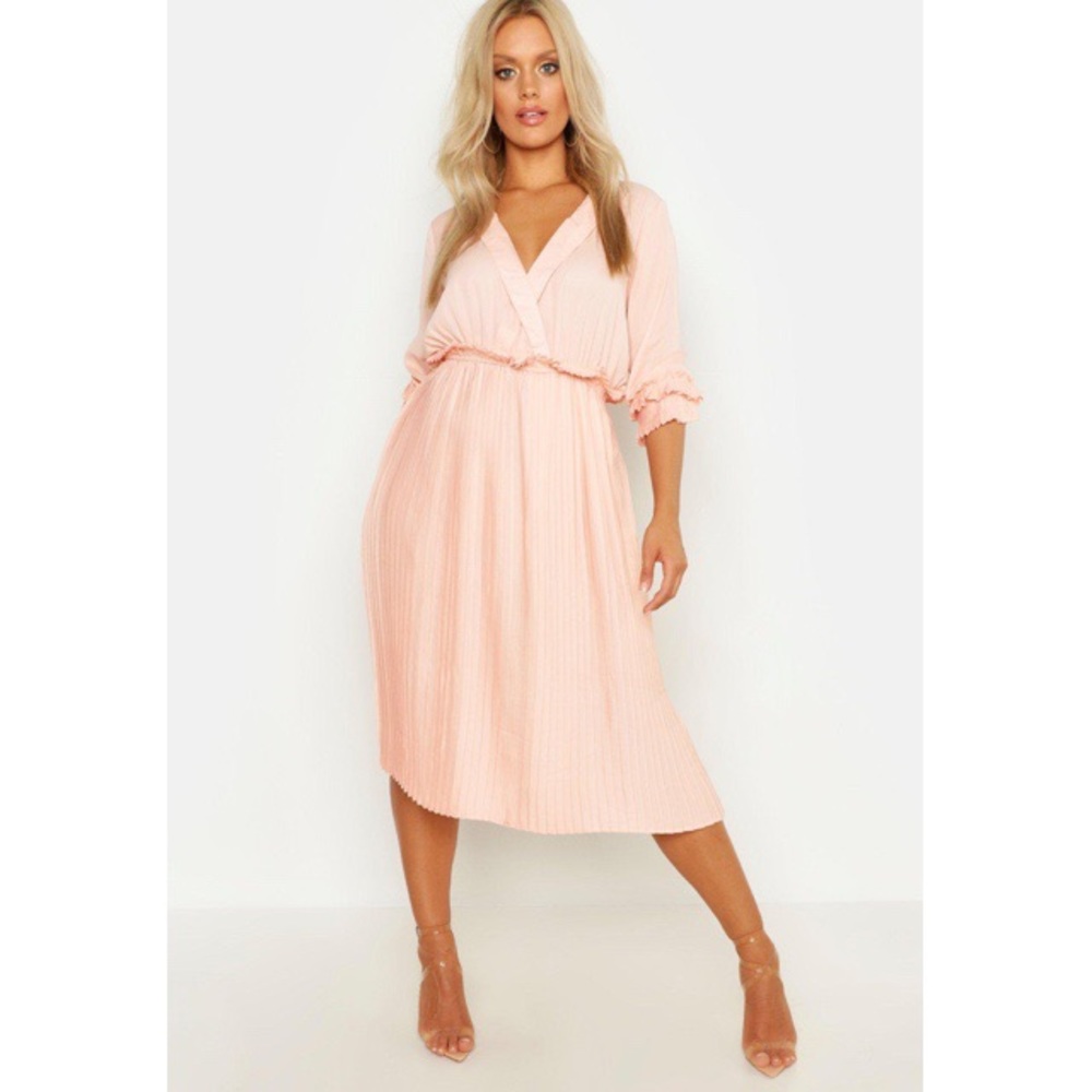 Boohoo Plus Ruffle Dress